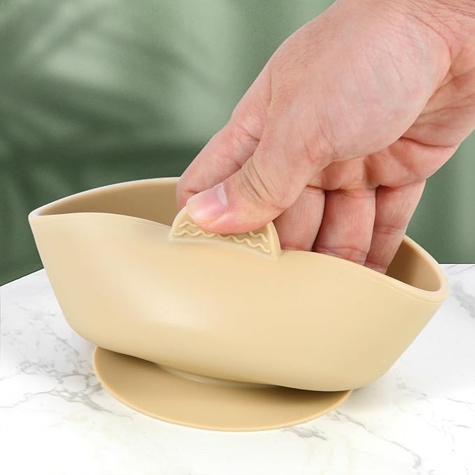 3 Pack Baby Bowls, Suction Bowls for Baby and Toddlers, BPA Free Food Grade Silicone Bowl Feeding Supplies, Dishwasher and Microwave Safe, Multicolor