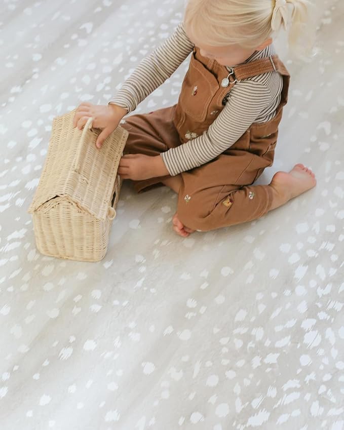 House of Noa Baby Play Mat – 4'x8' Shea Fawn – Set of 8 Tiles – Cushioned EVA Foam Play Mat for Floor, Soft Interlocking Baby Crawling Mats for Hard Floors