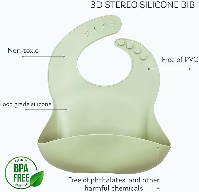 Bamboo Suction Plates for Babies and Bamboo Plates For Kids Baby Feeding and Weaning (Green)