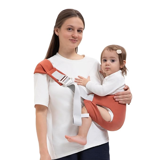 Toddler Carrier for 25-60 lbs,Comfortable&Lightweight Baby Sling Carrier,Adjustable with Left/Right Shoulder Straps,One Size Fits All,Ideal for Shopping and Travel-Orange