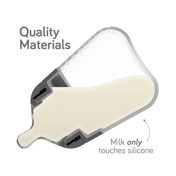 Nanobebe Flexy Silicone Baby Bottle, Anti-Colic, Natural Feel, Non-Collapsing Nipple, Non-Tip Stable Base, Easy to Clean, 3-Pack, Pink, 9oz