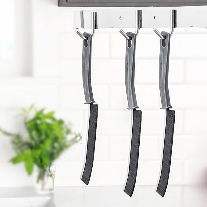 3 Pcs Crevice Cleaning Brush, Multifunctional Gap Bathroom Brush with Hard PET Bristles for Small Tight Spaces