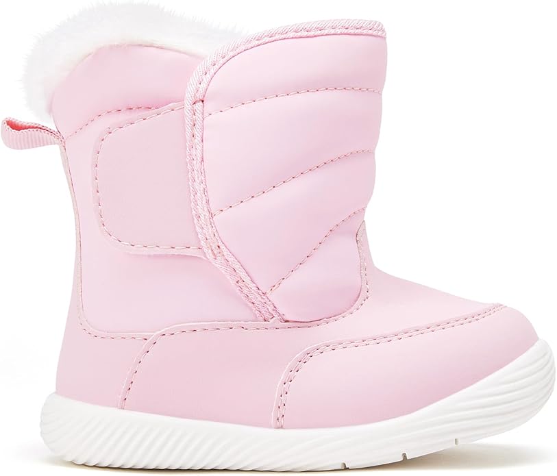 BMCiTYBM Baby Boy Girl Snow Boots Waterproof Winter Warm Booties Nonslip Lightweight Outdoor Shoes for First Walkers 6 9 12 18 24 Months(Infant/Toddler)