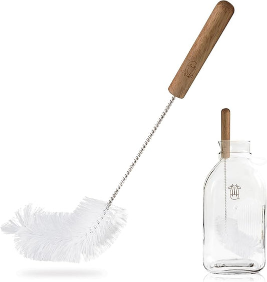 Almond Cow - Milk Jug Brushes for Cleaning, Premium Cleaner With Angled Design for Bottles, Multipurpose Cleaning Brushes for Household Use, 13-Inch Long Handle Scrub Brush