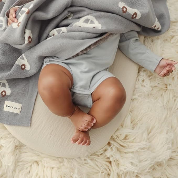 Baby Swaddle Blanket for Boys - 100% Oeko Tex Certified Natural Cotton Buttery Soft Cozy Receiving Swaddle Stroller Blanket for Shower Gift Registry for Newborns, Infants, Toddlers (Cars - Grey)