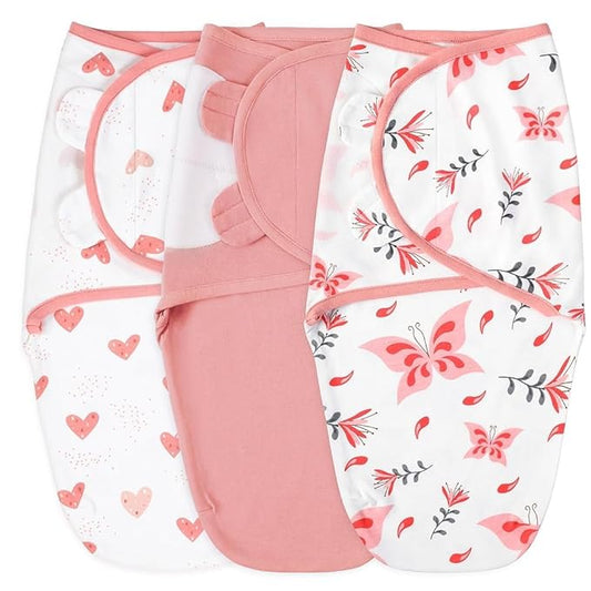 Yoofoss Baby Swaddles for Newborns 100% Organic Cotton, Adjustable Swaddle Sleep Sack 3-6 Months Newborn Swaddle Sack, Breathable Soft(Medium)