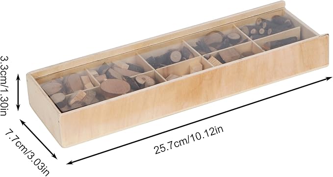 Candywood Wooden Unfinished Craft Kits Toy,Unfinished Natural Wood Slices Loose Part Play,DIY Wood Slices Kit for Toddler 3+ (UN_S)