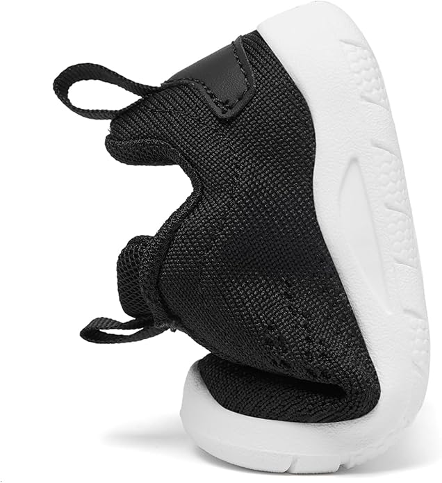 MORENDL Toddler Slip On Sneakers Baby Walking Shoes Non-Slip Breathable Unisex Pink Mesh Lace-Up Athletic Sneakers Infant Running Shoes