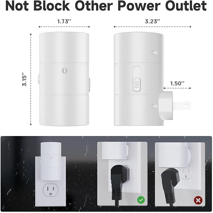 NIORSUN Night Lights Plug into Wall, Dimmable with 3 Color Modes & Auto On/Off Sensor, Ultra-Slim Nightlight for Hallway, Bathroom, Bedroom, Nursery, Kitchen (10 Pack, White)