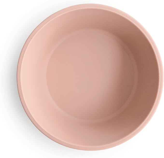 mushie Silicone Suction Bowl | BPA-Free Non-Slip Design (Blush)