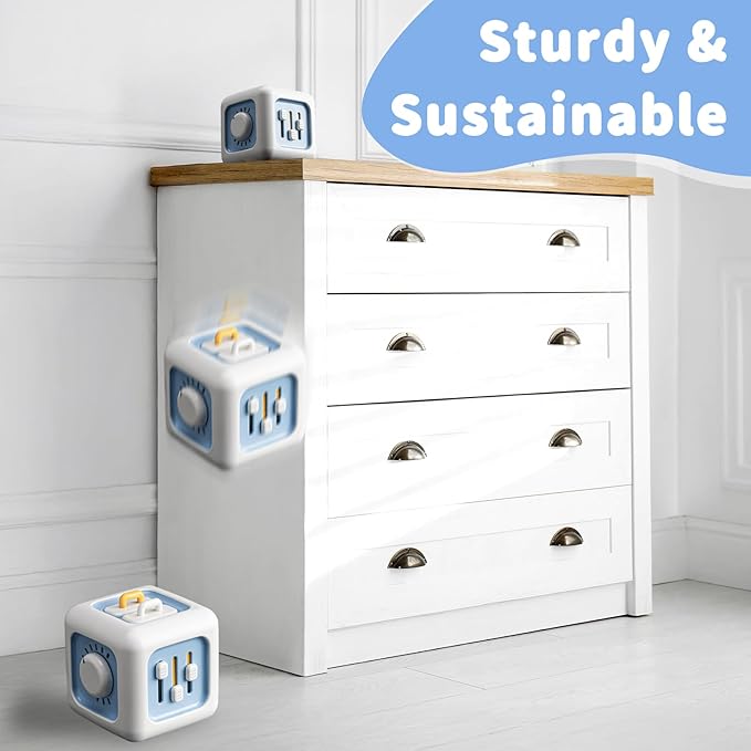 Busy Cube Toy for 1 Year Old, Montessori for 1+ Year Old, Travel Toys for Toddlers 1-3, Learning Fine Motor Skills| Birthday Gifts for 12 Months Stocking Stuffers