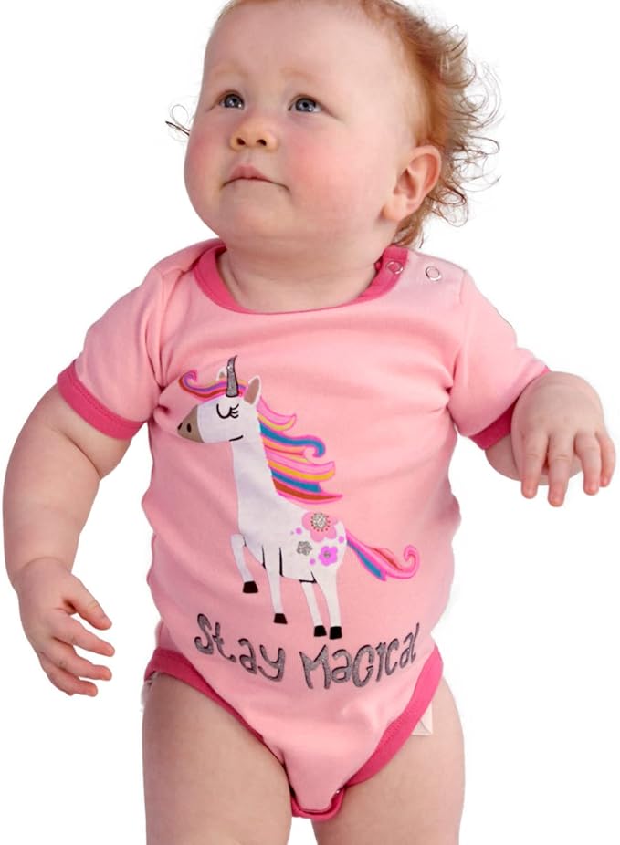 Lazy One Cute Unisex Baby Bodysuit, Cute Animal Designs, 6-18 Months