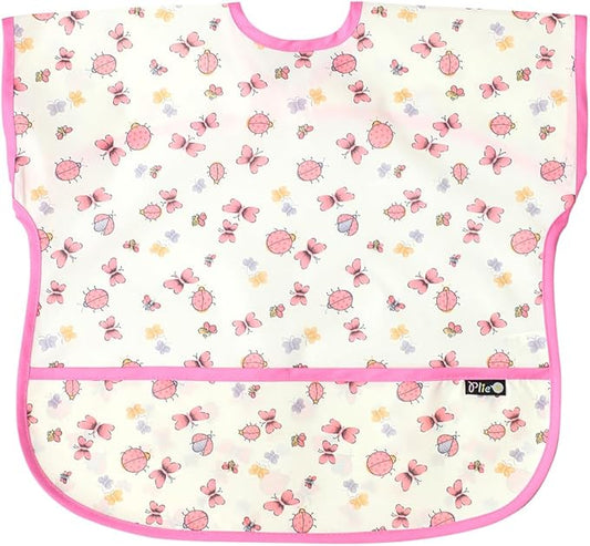 Short Sleeve Waterproof Bib for Toddlers – Feeding Apron for Mealtime, Daycare, Self-Feeding & Messy Play, Baby Bib