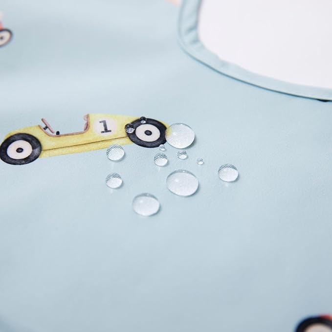 Ali+Oli Smock Bibs for Babies, BPA-Free Oeko-Tex Certified, Waterproof Baby Smock, Machine Washable, Toddlers Ages 6m+