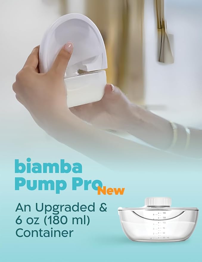 Pump Pro Portable Breast Pump Hands Free - 180mL Capacity Wearable Breastfeeding Pumps with App Control, Electric Hands Free Breast Pumps with 3 Modes, 9 Suction Levels, Slim Design, Single
