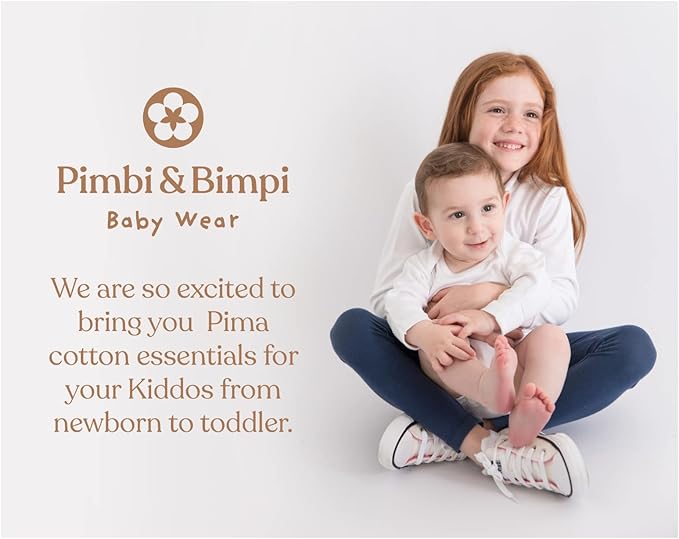 Pimbi&Bimpi | Premium Peruvian PIMA Cotton | Footed Baby Pants | Unisex: Baby boy and Baby Girl Pants