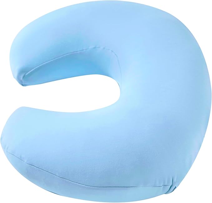 Nursing Pillow, Plus Size Breastfeeding Pillow Original Support for Baby Boys Girls Breastfeeding Essentials, with Removable Soft Cotton Cover (Dark Blue, Standard (23.62*18.11*5.91 Inches))