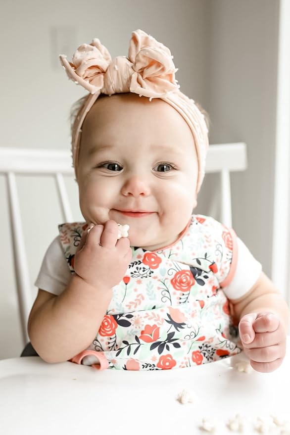 BapronBaby Vintage Rose Bapron - No Neck Tie Safer Bib for Baby & Toddler - Soft Waterproof Stain Resistant - Machine Washable - Sz Preschool 3-5yrs