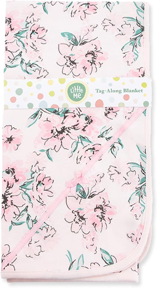 Little Me Blankets for Baby Girls' Swaddling Receiving Blanket, Pink Dream, 30 x 27 Inches