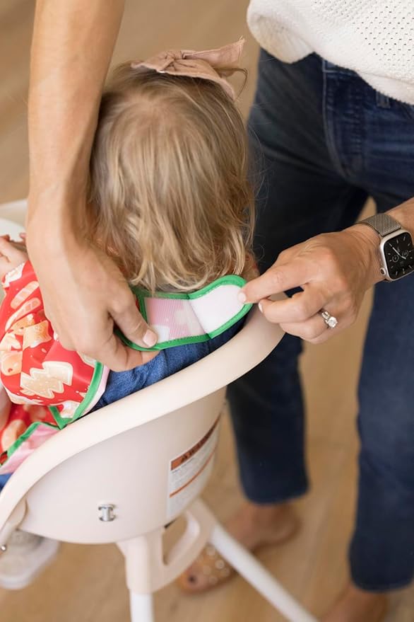 Tiny Twinkle Long Sleeve Bib for Babies & Toddlers – Waterproof Smock Bib for Eating – Machine Washable & Mess-Proof, Baby Feeding Essential & Shower Must-Have(Gingerbread, 6–24M)