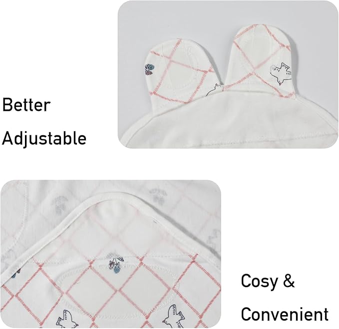 Baby Swaddle Sacks, 3-Pack Newborn Organic Cotton Swaddle Wrap, Adjustable Swaddling Blankets, Nursery Swaddling Essentials for Newborn 0-3 Months, Infant Shower Items Gift (Birds & Branches)