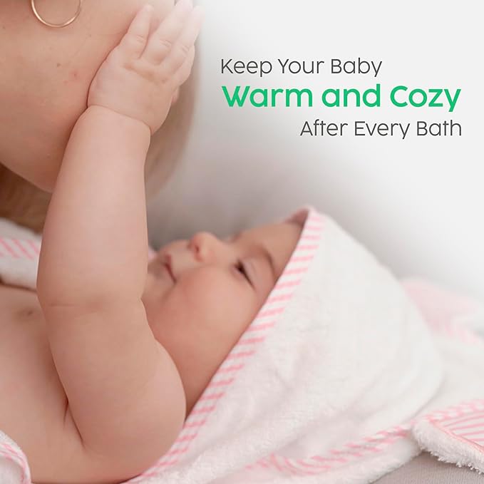 San Francisco Baby Towels for Newborn - Hooded Baby Bath Towels for Boys and Girls, Kids Bath Towels with Hood, Pink