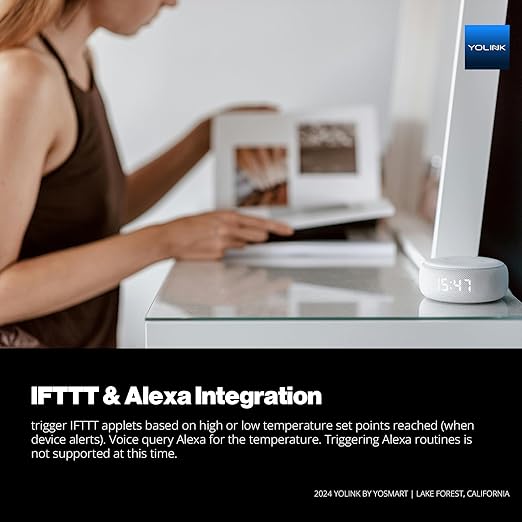 YoLink Smart Freezer Thermometer, LoRa Wireless Fridge Temperature Sensor 3-Pack, Ideal for Refrigerator, Freezer, Greenhouse, Pet Cage, App & SMS Alerts, 5-Year Battery, Hub Included