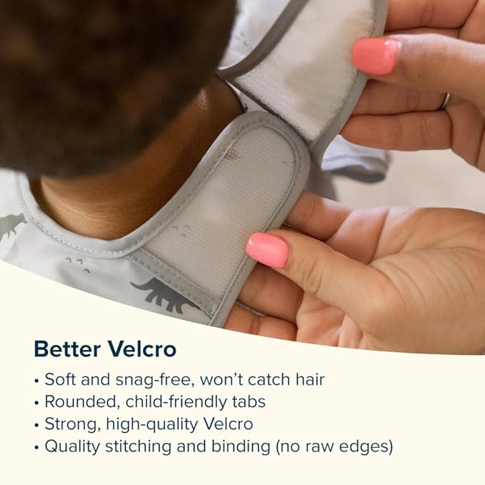 Tiny Twinkle Long Sleeve Bib for Babies & Toddlers – 2 Pack Waterproof Smock Bibs for Eating – Machine Washable & Mess-Proof, Baby Feeding Essential & Shower Must-Have (Taupe Lilac,6–24M)