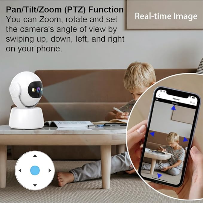 2K Security Camera Indoor, 5G/2.4G Wireless WiFi Indoor Camera for Home Security, Baby Monitor, Elderly/Pet cam, Motion Detection, 2-Way Audio, Cloud & SD Card Storage, Compatible with Alexa