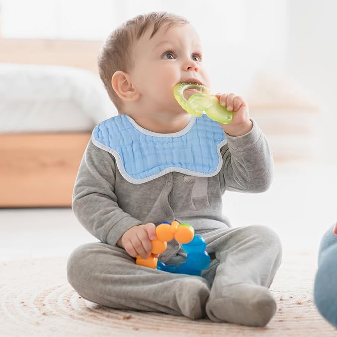 Accmor Muslin Baby Drool Bibs 6 Pack Baby Bandana Drool Bibs Soft Cotton Baby Bandana Bibs for Teething Drooling