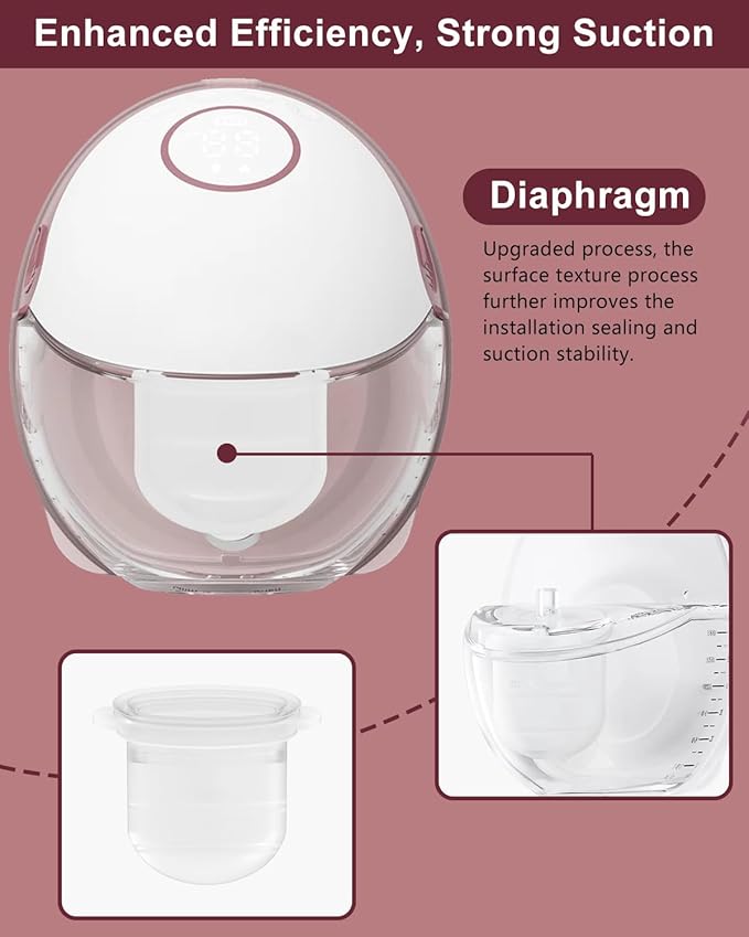 4PC M6 Breast Pump Replacement Accessories, Including 4pcs Silicone Diaphragms for Momcozy Mobile Style | M6, Replace for Momcozy Pump Parts, Not Original Parts, 4PC Transparent Diaphragms