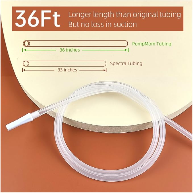 PumpMom Replacement Tubing for Spectra Synergy Gold Dual and Portable Electric Breast Pump, BPA Free Replace Spectra SG Dual Powered Electric Breast Pump(Not Original Spectra Accessories)