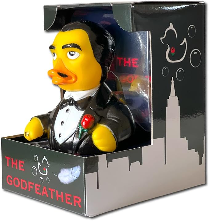 CelebriDucks - The Godfeather - Floating Rubber Ducks - Collectible Bath Toy Gift for Kids & Adults of All Ages