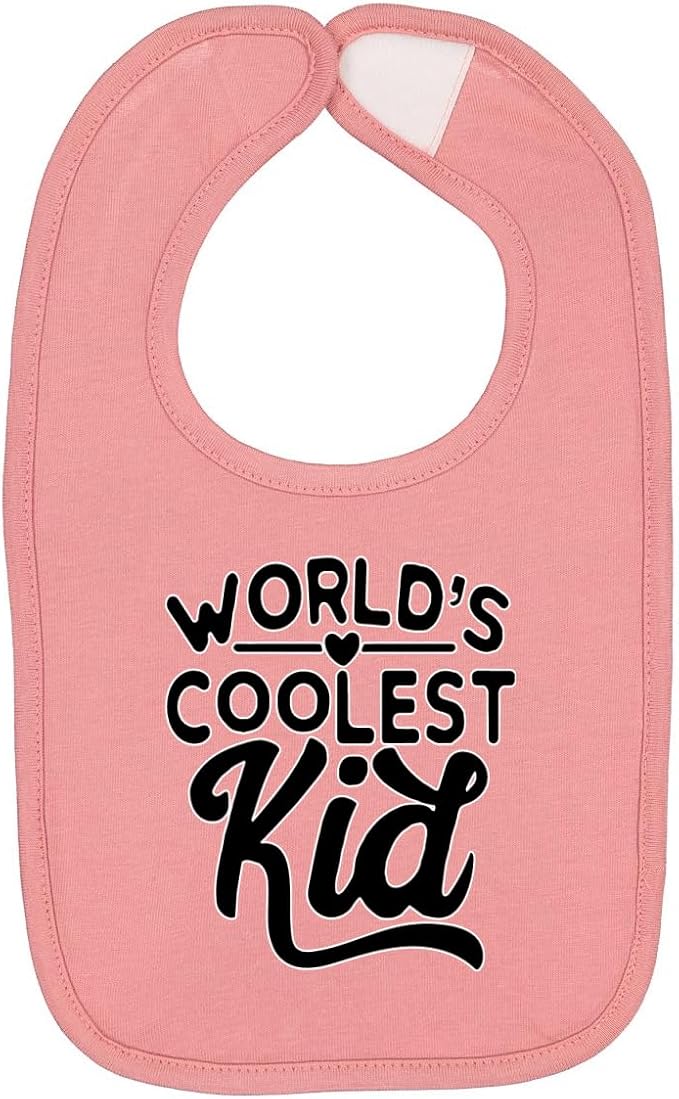 World's Coolest Kid Funny Cute Humor Infant Premium Jersey Baby Bib