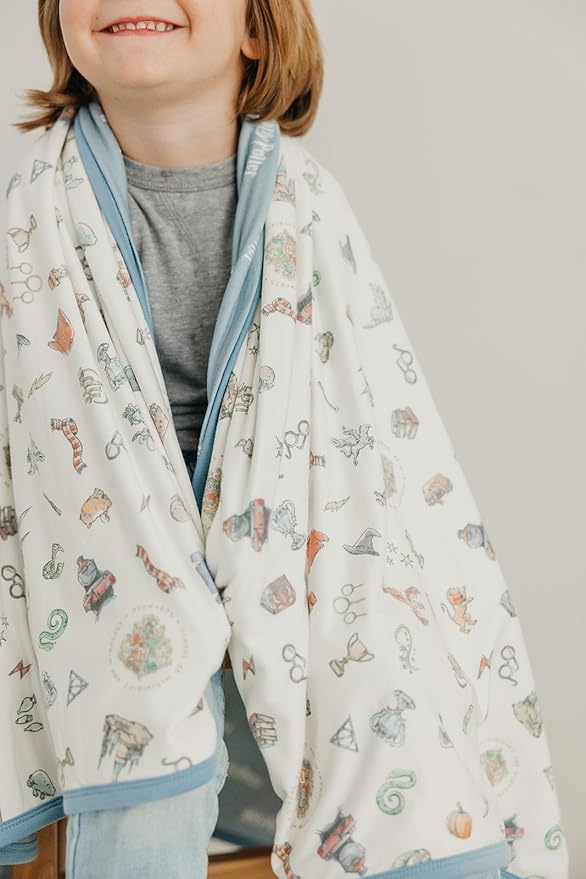 Wizarding World Copper Pearl Three-Layer Quilt: Soft, Breathable, Cozy Blanket for Boys & Girls | Toddler & Newborn | 46x46 Premium Polyester/Rayon