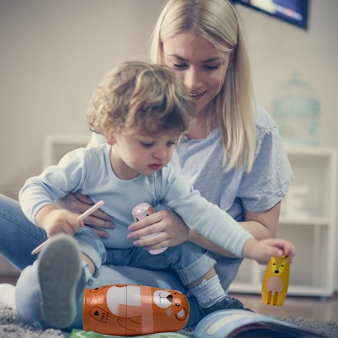 Tphon Nesting Dolls Wooden Russian Matryoshka Dolls for Toddlers Kids Handmade Toys Stacking Doll Set for Children Christmas Birthday Decoration Halloween Wishing Gift