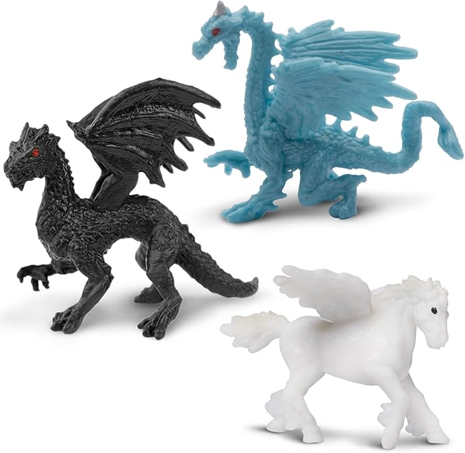 Safari Ltd. Fantasy Fun Pack - Mini Figures of Mythical Creatures - Educational Toy Set for Boys, Girls, and Kids Ages 5+ (Pack of 2)