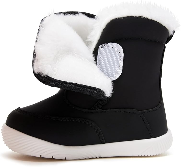 BMCiTYBM Baby Boy Girl Snow Boots Waterproof Winter Warm Booties Nonslip Lightweight Outdoor Shoes for First Walkers 6 9 12 18 24 Months(Infant/Toddler)