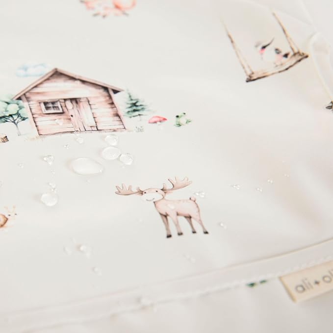 Ali+Oli Smock Bibs for Babies, BPA-Free Oeko-Tex Certified, Waterproof Baby Smock, Machine Washable, Toddlers Ages 6m+