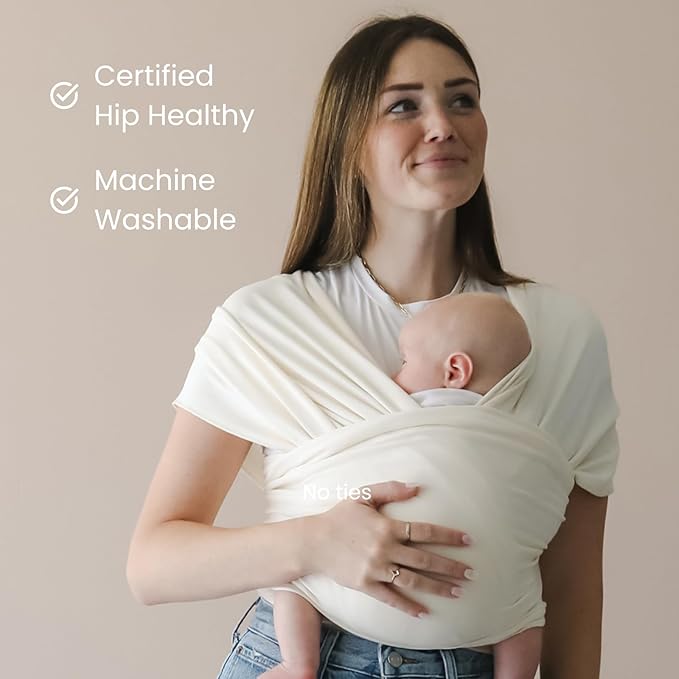 snuggle me Baby Wrap | Hands-Free Baby Wraps Carrier, Easy-Tie Baby Sling Carrier, Baby Carrier Wrap with Organic Cotton, Baby Wearing Wrap for Newborns from 0 to 18 Months (7-35 lbs) - Gumdrop