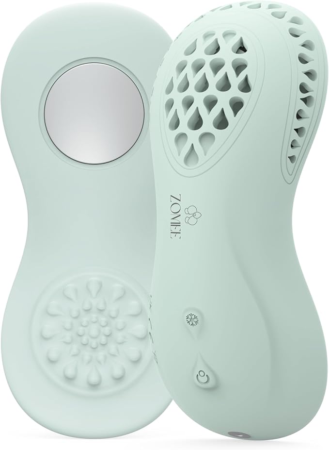Zomee Cooling Lactation Massager – 2-in-1 Breastfeeding Relief for Engorgement & Clogged Ducts, Vibration & Cooling Therapy, Portable, Rechargeable, BPA-Free for Nursing Moms