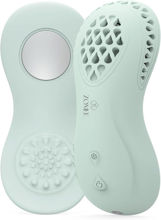 Zomee Cooling Lactation Massager – 2-in-1 Breastfeeding Relief for Engorgement & Clogged Ducts, Vibration & Cooling Therapy, Portable, Rechargeable, BPA-Free for Nursing Moms