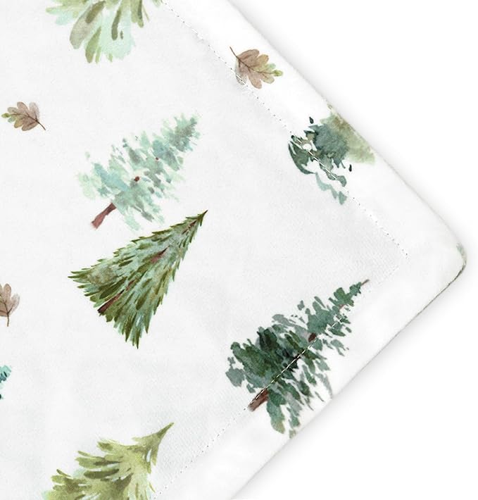 HOMRITAR Christmas Baby Blanket for Boys Soft Lightweight Minky Blanket with Double Layer Dotted Backing for Infant Toddler Nursery Crib with Green Pine Tree Design 30 x 40 Inch