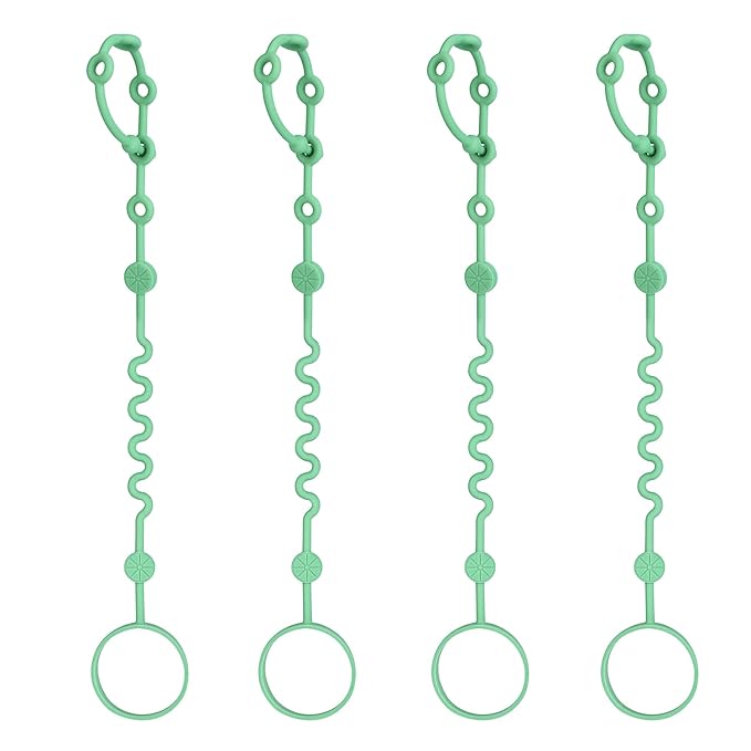 Toy Straps for Baby, Adjustable Toy Holder for Stroller Accessories, Silicone Baby Tether Pacifier Clip, No Throw Baby Travel Essential Leash for High Chair, Car Seat