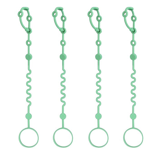 Toy Straps for Baby, Adjustable Toy Holder for Stroller Accessories, Silicone Baby Tether Pacifier Clip, No Throw Baby Travel Essential Leash for High Chair, Car Seat