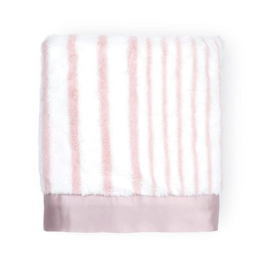 Little Giraffe Luxe Baby Blanket – 29x35” Satin Trim, Strand Dusty Pink | Ultra-Soft, Hypoallergenic Stroller & Nursery Blanket | Perfect for Newborns & Toddlers