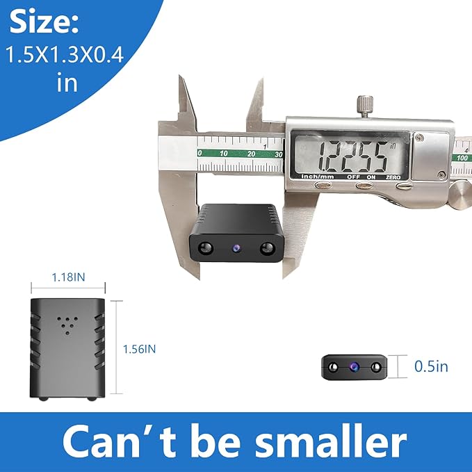 【Free 64G】 Smallest Wireless WiFi Camera,Portable Battery Camera,HD4K Baby Monitor with Video Recording Live Feed Night Vision,Motion Detection,Cloud Storage for Security with iOS Android APP