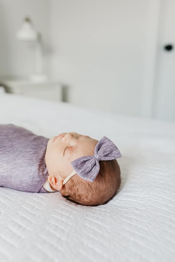 Copper Pearl Large Premium Knit Baby Swaddle Receiving Blanket Violet