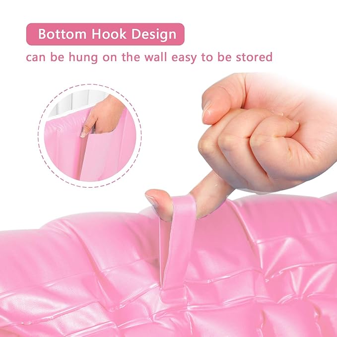 Goodking Baby Inflatable Bathtub, Portable Infant Toddler Bathing Tub Non Slip Travel Bathtub Baby Swimming Pool with Air Pump, Pink