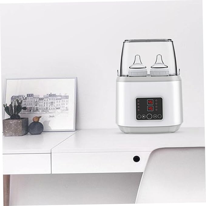 Baby Bottle Warmer ＆ Steriliser Temperature Adjustable Portable Bottle Warmer Remote Control Baby Food Heater with LCD Display for Breastmilk or Formula, Grey, Xmas Decorations